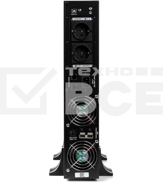 Источник бесперебойного питания Бастион RAPAN-UPS 3000-RACK-IN-4X9 {Line-interactive, 3000ВА/2100Вт, USB, 2х EURO, АКБ 4x 9Ah, подкл АКБ блоков} (8938)