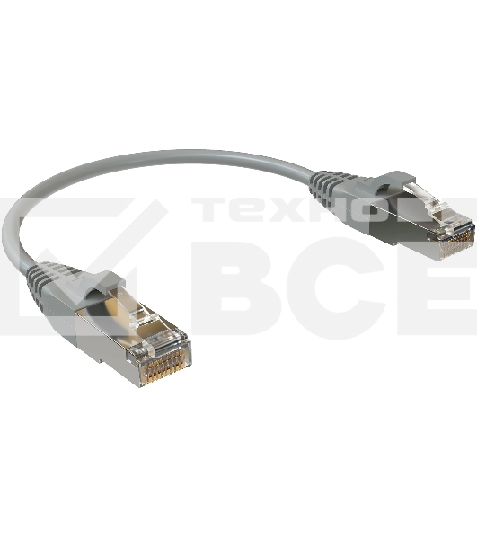 Патч-корд Sysmatrix PC 4545.5ES26.015LSZHGY F/UTP RJ-45 вил.-вилка RJ-45 кат.5E 0.15м серый LSZH