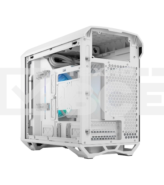 Компьютерный корпус без блока питания Fractal Design Torrent Nano RGb TG Clear Tint, Mini-Tower, 1x180мм RGb, 2xUSB-A 3.2 + 1xUSB 3.2 Type-C mITX, mDTX белый