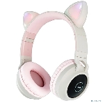 Беспроводные/проводные наушники Hoco W27 розовый, накладные, Bluetooth + проводной, «кошачьи ушки», до 5 ч., фото7