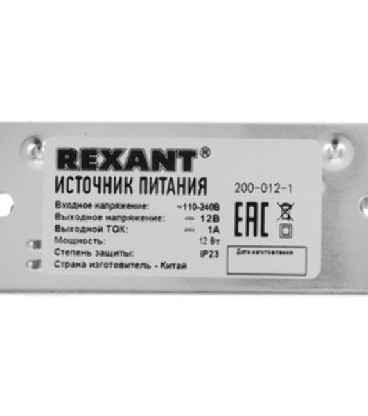 Источник питания Rexant (драйвер) 12В, 18Вт с разъемами под винт, ультратонкий IP20