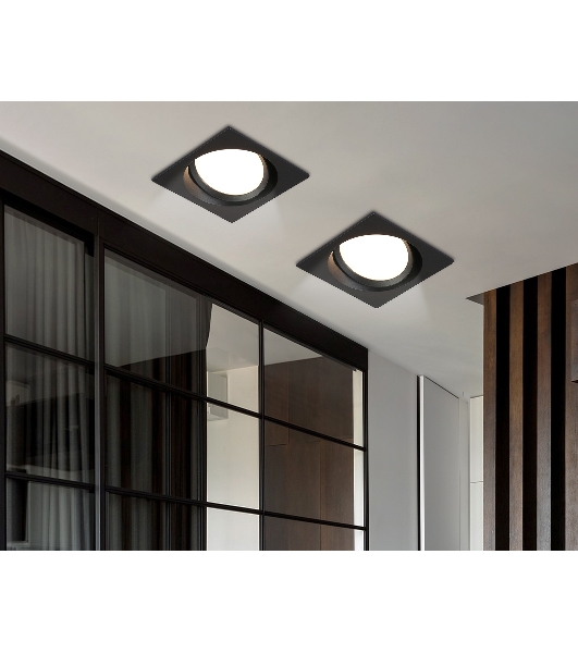 Светильник Ambrella light TN52233 BK черный IP20 GX53 110*110*44