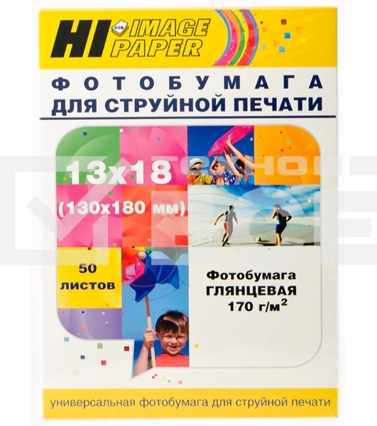 Фотобумага глянцевая односторонняя (Hi-image paper) 13x18, 170 г/м, 50 л.
