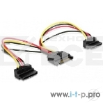 Кабель Gembird/Cablexpert Кабель питания SATA, 15см, 15pin (M)/2x15pin(F) на 2 SATA устройства, угловой разъем (CC-SATAM2F-02), фото2