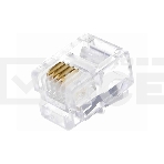 Вилка телефонная MP-4p4c, контакты 3m