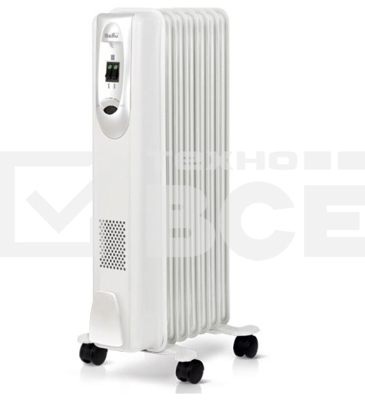 Масляный обогреватель Ballu Comfort BOH/CM-07WDN (7 секций) белый, 1500 Вт, 20 м2, термостат