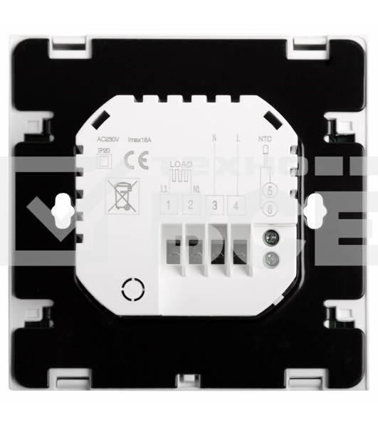 Терморегулятор сенсорный с автоматическим программированием Rexant, R200W, белый