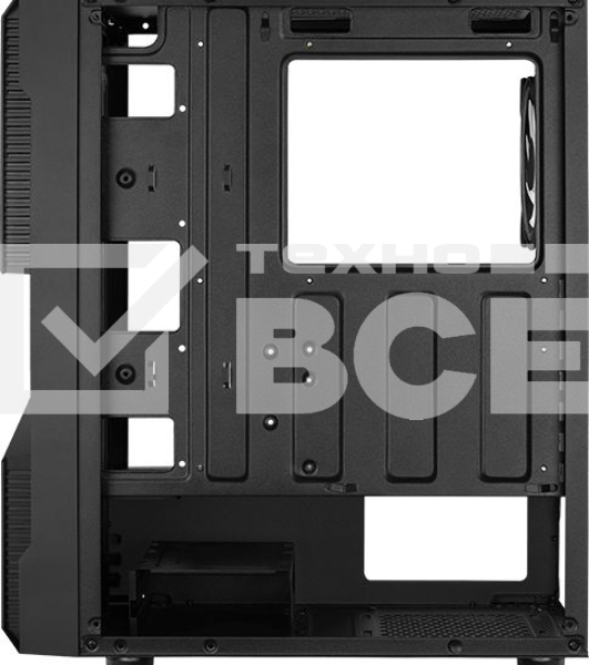 Корпус Aerocool  / Formula Menace Saturn FRGB-G-BK-v1 черный без БП ATX 4x120mm 2xUSB2.0 1xUSB3.0 audio bott PSU