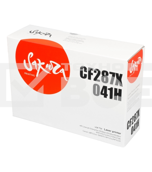 Картридж Sakura CF287X/041H для HP и Canon, черный, 20000 к.