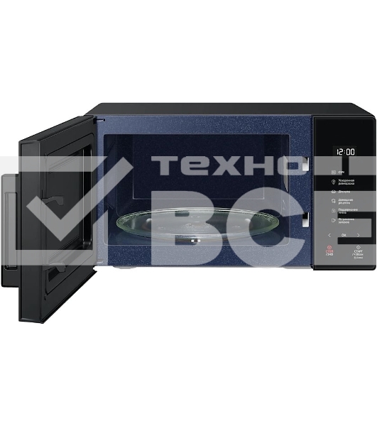 Микроволновая печь Samsung MS23T5018AK/BW черный, 23 л, 800 Вт, переключатели - сенсор