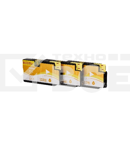 Набор струйных картриджей Sakura CZ136A (№711 Yellow 3-pack) для HP, желтый, 26 мл. (3шт)