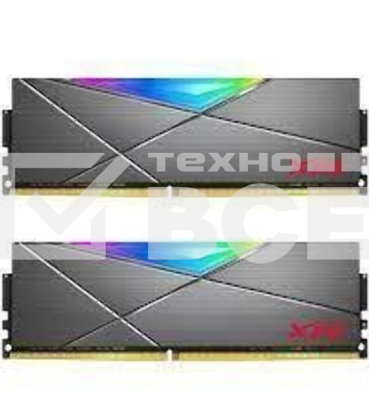 Оперативная память XPG Spectrix D50 RGB, 16GB (2x8GB), DDR4, 3600MHz, CL18, с радиаторами, серый, RGB