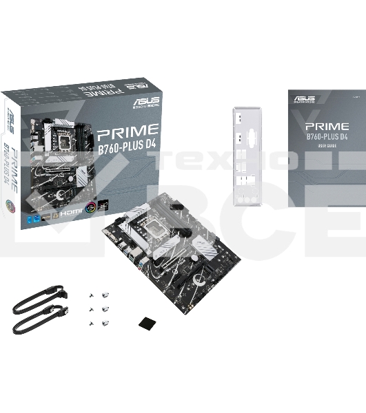 Материнская плата ASUS PRIME B760-PLUS D4, LGA 1700, Intel B760, 4xDDR4, 4xSATA, 3xM.2, 1xPCIe 4.0 x4, 1xPCIe 5.0 x16, 1xHDMI, 1xDP, 1xVGA, 1x 2.5Gb LAN, 1xUSB 3.2 Gen 2, 2xUSB-A 3.2 Gen 2, 3x3.5 мм, 7.1, ATX