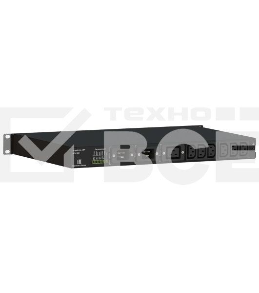 Автоматический ввод резерва Elemy ATS-1203/16/S/E/DO, 1U, 220B, 16A, Ethernet, Digital Output, in (2) C20, out (1) C19 (6) C13