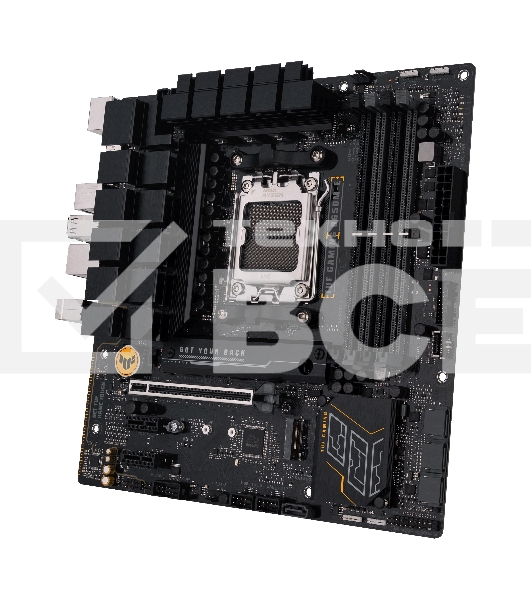 Материнская плата ASUS TUF GAMING B650M-E, AM5, AMD B650, 4xDDR5, 4xSATA, 2xM.2, 1xPCIe 4.0 x16, 2xPCIe x1, 2xDP, 1xHDMI, 1x 2.5Gb LAN, 1xUSB-A 3.2 Gen 2, 2xUSB-A 3.2 Gen 1, 4xUSB 2.0, 1xUSB-C 3.2 Gen 2, 3x3.5 мм, 7.1, mATX