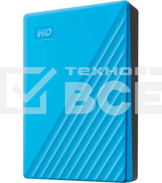 Накопитель Portable HDD 5TB WD My Passport (Blue), USB 3.2 Gen1, 107x75x19mm, 210g /12 мес./