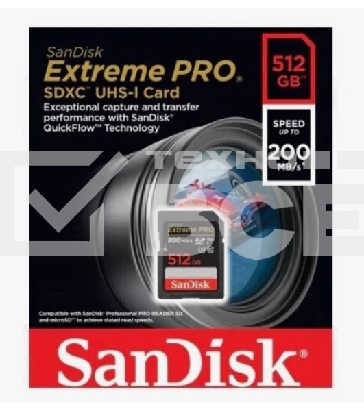 Карта памяти SANDISK SDXC 512GB UHS-1 SDSDXXD-512G-GN4IN