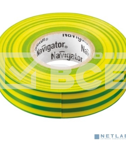 Изолента ПВХ 15мм (рул.20м) жел/зел. NIT-B15-20/YG Navigator 71108