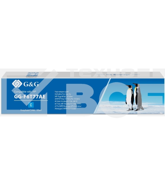Картридж струйный G&G GG-F6T77AE 913A голубой (55 мл) для HP PW 352dw/377dw/Pro 477dw/452dw
