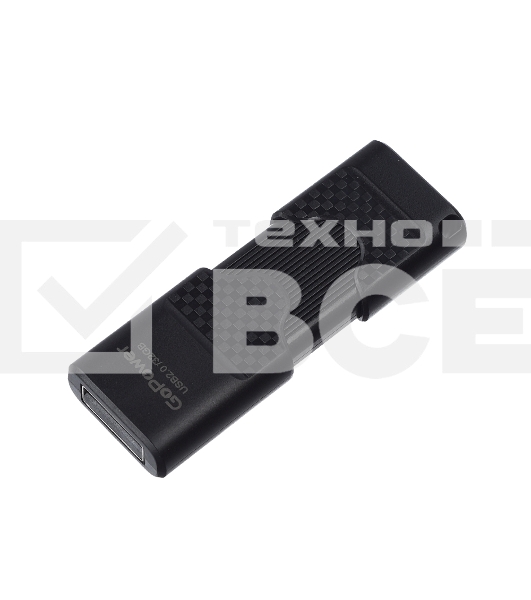 Флеш диск GoPower SLIDER 32GB USB2.0 пластик черный матовый (1/50/1000)