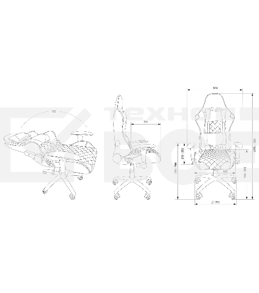 Кресло игровое Cactus CS-CHR-030BLS черный/серебристый, сиденье черный/серебристый, эко.кожа, с подголов. крестовина металл, пластик черный