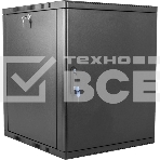 Шкаф ЦМО телекоммуникационный настенный сварной 12U (600  350) съёмные стенки, дверь металл, чёрный, фото2