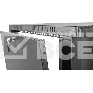 Шкаф коммутационный ЦМО (ШРН-9.350.1-9005) настенный 9U 600x350мм пер.дв.стал.лист 200кг черный 300мм