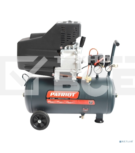 Компрессор Patriot поршневой масляный Professional 24-320, 320 л/мин, 8 бар, 2000 Вт, 24 л, быстросъемный 1/4