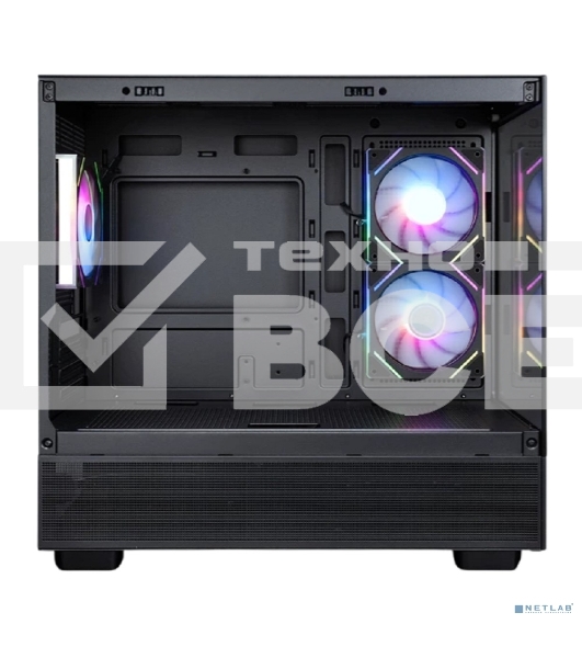 Корпус 1STPLAYER MIKU Mi5 ARGB Black / mATX / 3x120mm ARGB fans / Mi5-BK-2FC7R-1FC7