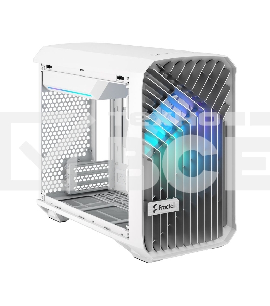 Компьютерный корпус без блока питания Fractal Design Torrent Nano RGb TG Clear Tint, Mini-Tower, 1x180мм RGb, 2xUSB-A 3.2 + 1xUSB 3.2 Type-C mITX, mDTX белый