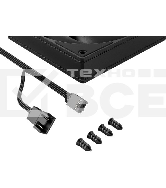 Вентилятор для корпуса ID-Cooling AS-120-K черный, 120 мм, 2000 об/мин, 27.2 дБ, 4 pin