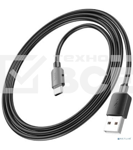 Кабель USB HOCO X96 Type-C/ 1m/ 3A/ Black