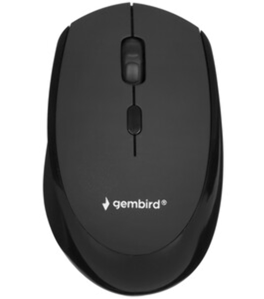 Мышь беспроводная Gembird MUSW-354 черный, 1600 dpi, радиоканал, USB, кнопки - 4