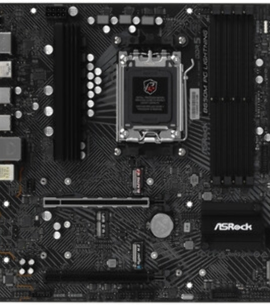 Материнская плата ASRock B650M PG Lightning, AM5, AMD B650, 4xDDR5, 4xSATA, 3xM.2, 1xPCIe 3.0 x4, 1xPCIe 4.0 x16, 1xDP, 1xHDMI, 1x2.5Gb LAN, 1xUSB 3.2 Gen 2, 2xUSB 3.2 Gen 1, 4xUSB 2.0, 3x3.5 мм, 7.1, Micro-ATX