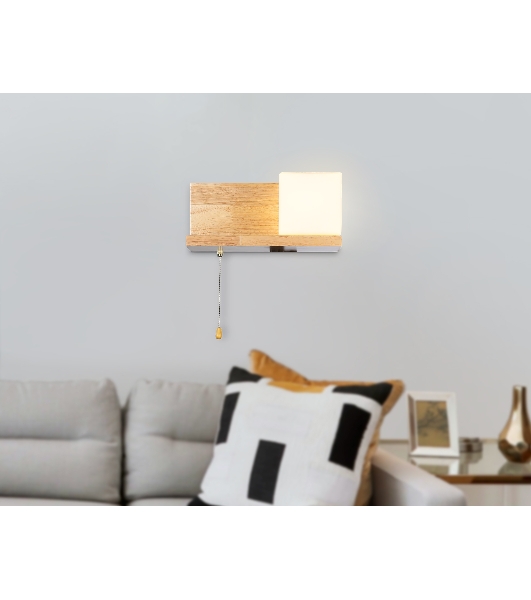 Светильник Ambrella light TR83123 LW/FR светлое дерево/белый матовый E27 max 40W 300*140*140
