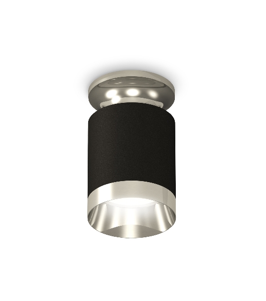 Светильник Ambrella Light XS6302121 SBK/PSL черный песок/серебро полированное MR16 GU5.3 (N6903, C6302, N6132)