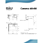 Раковина над стиральной машиной BAU Cerama 60х50, литьевой мрамор в комплекте с кронштейнами и выпус, фото10