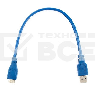 Кабель Gembird/Cablexpert CCP-mUSB3-AMBM-1 USB 3.0 Pro , AM/microBM 9P, 30см, экран, синий, пакет