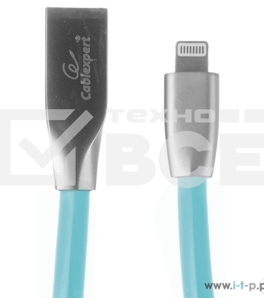 Кабель Cablexpert для Apple CC-G-APUSB01Bl-1M, AM/Lightning, серия Gold, длина 1м, синий, блистер