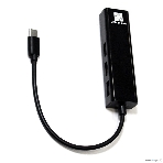 Кабель-адаптер 5bites UA3C-45-09BK USB3.1, 3хUSB2.0, RJ45 100MB, черный, фото3