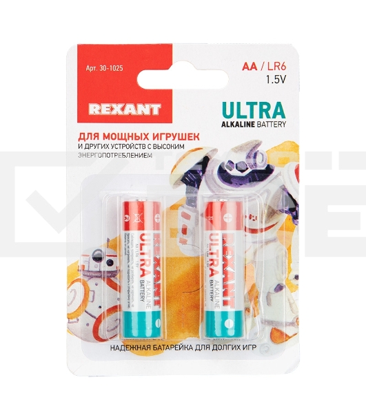 Ультра алкалиновая батарейка AA/LR6 1,5 V Rexant