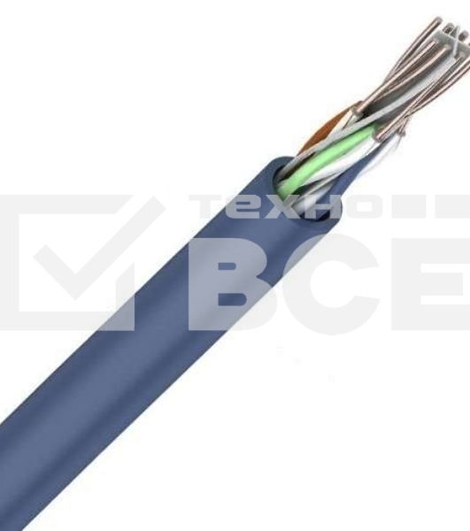 Кабель витая пара U/UTP кат.6 4х2х23AWG solid CU PVC син. (м) Rexant 01-0047