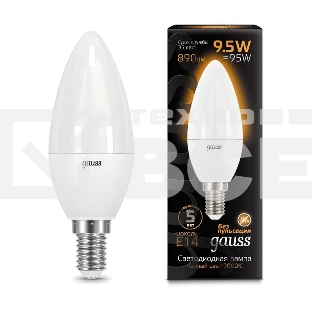 Лампа светодиодная Led Candle E14 9.5Вт 3000К Gauss 103101110