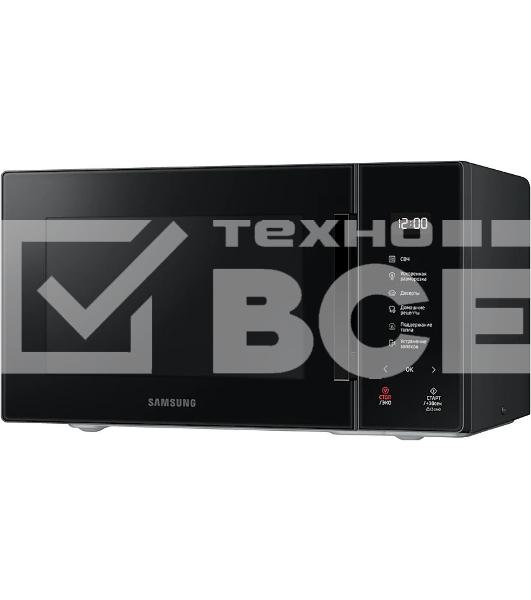 Микроволновая печь Samsung MS23T5018AK/BW черный, 23 л, 800 Вт, переключатели - сенсор