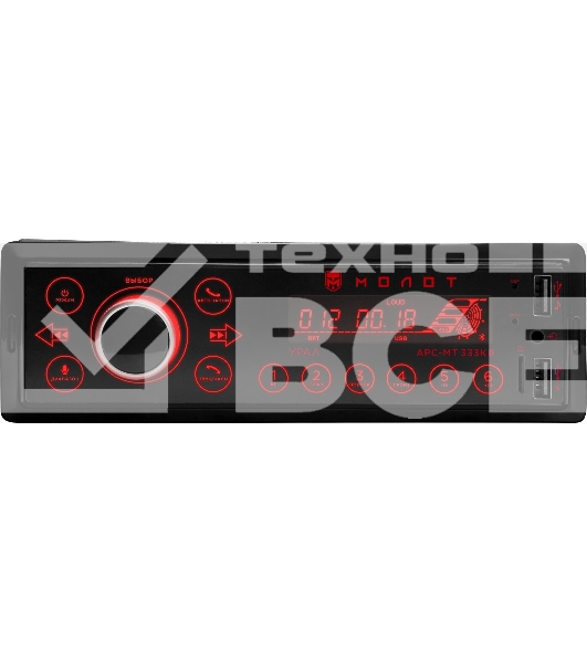 Автомагнитола Ural Молот АРС-МТ 333К 1DIN 4x25Вт