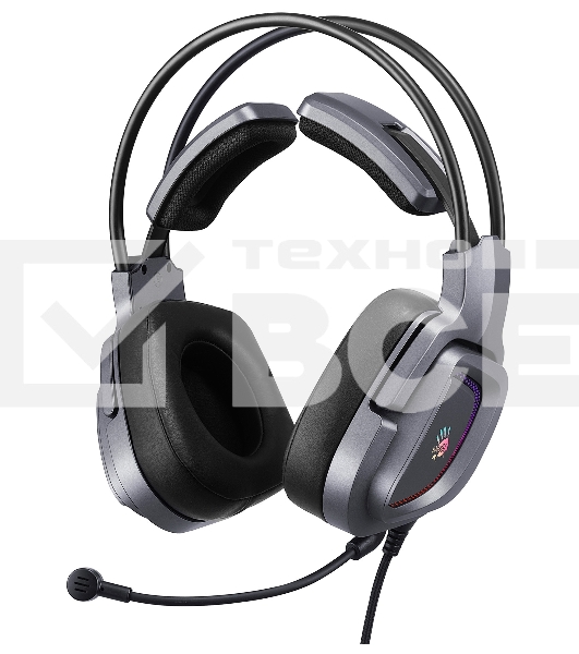 Наушники с микрофоном A4Tech Bloody G575 серый 2м мониторные USB оголовье (G575 USB/ GREY)