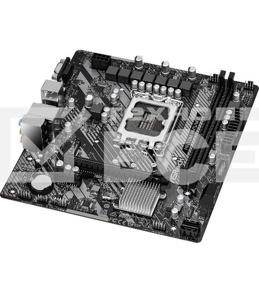 Материнская плата ASRock H610M-HVS/M.2 R2.0, LGA 1700, Intel H610, 2xDDR4, 4xSATA, 1xM.2, 1xPCIe 4.0 x16, 1xPCIe x1, 1xHDMI, 1xVGA, 1x 1Gb LAN, 4xUSB-A 2.0, 2xUSB-A 3.2 Gen 1, 3x3.5 мм, 7.1, mATX