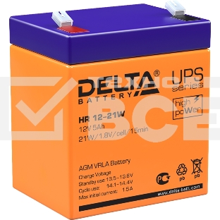 Батарея Delta HR 12-21W (12V, 5Ah)
