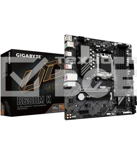 Материнская плата Gigabyte B650M K Socket AM5 AMD B650 4xDDR5 mATX AC`97 8ch(7.1) 2.5Gg RAID+HDMI