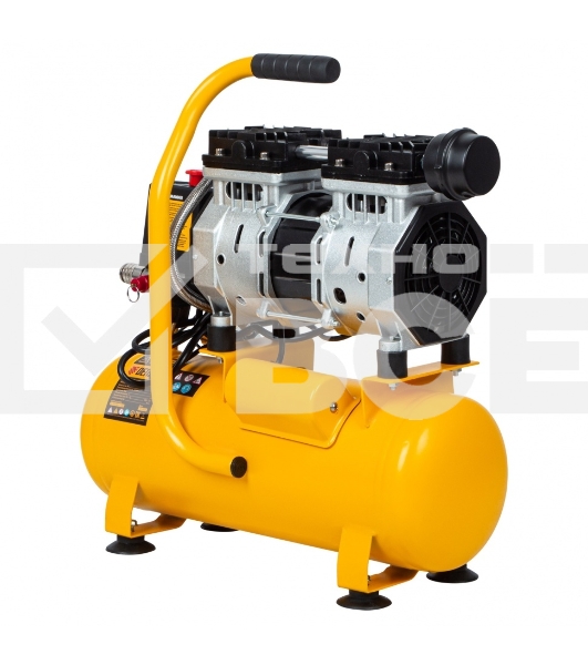 Компрессор DLS650/10 безмаслянный малошумный 650 Вт, 120 л/мин,ресивер 10 л  Denzel